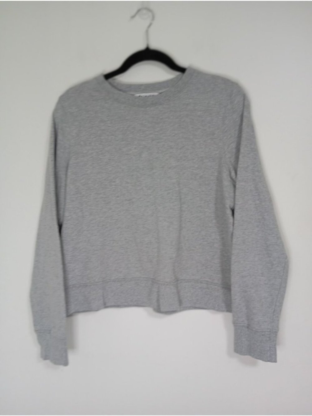 Athleta Gray Crewneck Sweatshirt Womens Medium Cotton Blend Long Sleeve